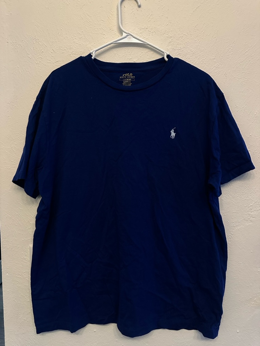 Ralph Lauren Short Sleeve Crew T-Shirt - Navy with White Polo Pony